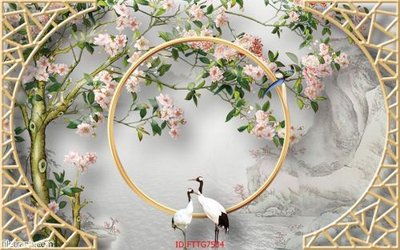 Tải file Tranh tường 3d tối giản hiện đại FTTG7534 (gốc) in tranh tráng gương