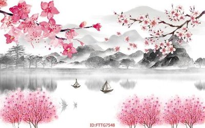 File tranh Tranh tường 3d tối giản hiện đại FTTG7548 (bản gốc) in lụa 5D