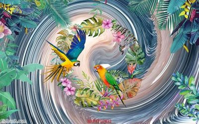 File tranh Tranh tường 3d tối giản hiện đại FTTG7632 (gốc) chủ đề trừu tượng