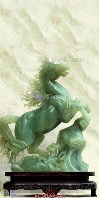 File gốc File tranh giả ngọc GN102 (in lụa) tranh mã đáo