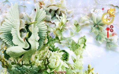 File gốc File tranh giả ngọc GN175 (in lụa) hoa văn cổ điển