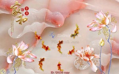 Ảnh gốc File tranh giả ngọc GN196 (nét căng) in mica