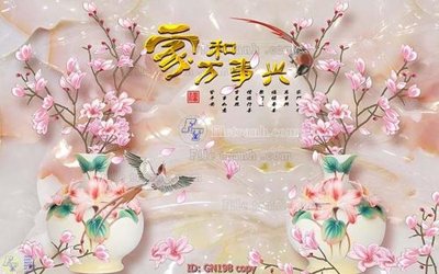 Download file File tranh giả ngọc GN198 (gốc) in mica đèn LED