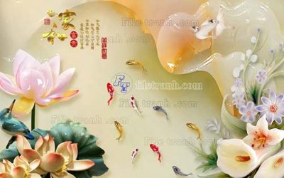 File gốc File tranh in tường giả ngọc GN2061 (PNG) không nền chất lượng