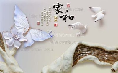 File gốc in mica File tranh in tường giả ngọc GN2089 chất lượng