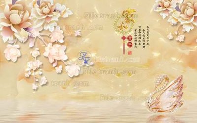 File ảnh File tranh in tường giả ngọc GN2122 (gốc) trang trí khách sạn