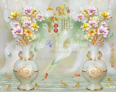 Tải về hình ảnh gốc File tranh in tường giả ngọc GN2123 sắc nét