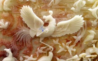 File tranh gốc in trần nhà File tranh in tường giả ngọc GN2153 3D