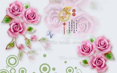 File in mica File tranh in tường giả ngọc GN2159 (bản gốc) làm vách ngăn