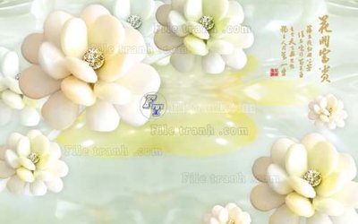 Ảnh gốc File tranh in tường giả ngọc GN2161 (nét căng) in mica