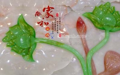 Tải file File tranh in tường giả ngọc GN2167 (gốc) chủ đề hoa sen
