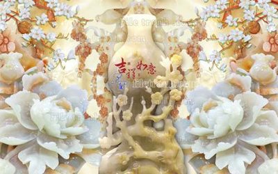 File in trần File tranh in tường giả ngọc GN2294 (bản gốc) hoa văn