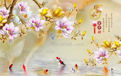 Download file gốc File tranh in tường giả ngọc GN2349 (in mica) trong suốt