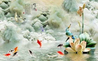 File gốc File tranh in tường giả ngọc GN2367 (phong cách) cổ điển