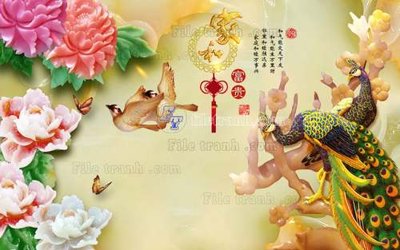 File tranh File tranh in tường giả ngọc GN2382 (bản gốc) treo phòng ăn