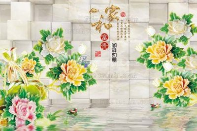 File gốc File tranh in tường giả ngọc GN2419 cho in ấn và thiết kế