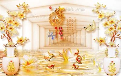 File gốc File tranh in tường giả ngọc GN2485 (thiết kế) cho in ấn