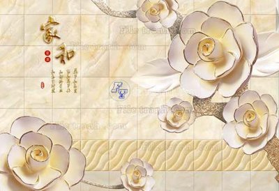 File PSD File tranh in tường giả ngọc GN2564 (gốc) tách lớp chi tiết