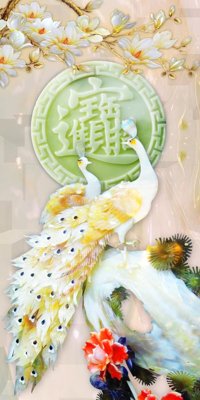 File gốc File tranh in tường giả ngọc GN3019 (in mica) trang trí