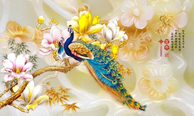 File ảnh File tranh in tường giả ngọc GN3064 (gốc) cho trang trí nhà hàng