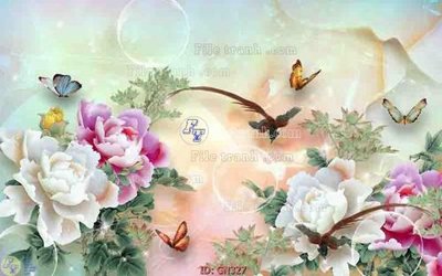 Tải file File tranh giả ngọc GN327 (gốc) chủ đề hoa sen