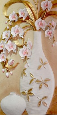 File gốc File tranh in tường giả ngọc GN3273 (in lụa) hoa văn cổ điển