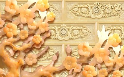 Ảnh gốc file in lụa File tranh in tường giả ngọc GN3316 chi tiết