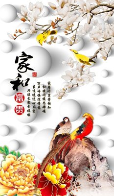 Hình ảnh file gốc in lụa File tranh in tường giả ngọc GN3340