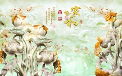 File tranh quảng cáo File tranh in tường giả ngọc GN3343 (file gốc) chuyên nghiệp