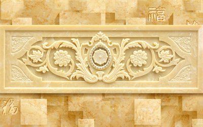 Download file File tranh in tường giả ngọc GN3384 (gốc) in mica ốp bếp