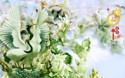 File tranh File tranh in tường giả ngọc GN3427 (gốc) in vải canvas