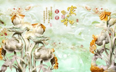 Hình ảnh file gốc File tranh in tường giả ngọc GN3472 cho in UV