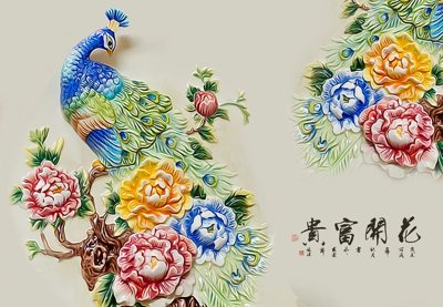 File gốc File tranh in tường giả ngọc GN3515 (PSD/TIFF) độ phân giải cao