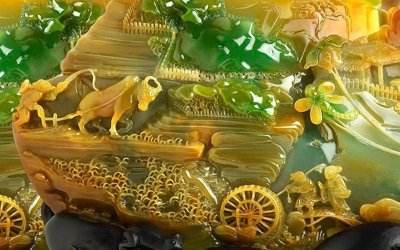 File gốc File tranh in tường giả ngọc GN3517 (in lụa) tranh phong thủy