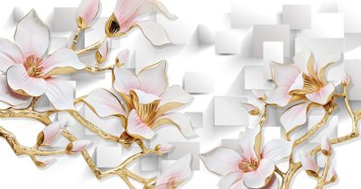 File gốc File tranh in tường giả ngọc GN3608 (in lụa) hoa văn cổ điển