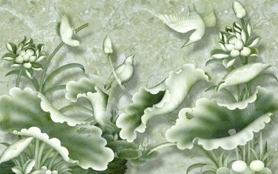 File in lụa File tranh in tường giả ngọc GN3623 (phong cảnh) File tranh in tường giả ngọc GN3623