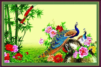 File in mica File tranh in tường giả ngọc GN3697 (bản gốc) sắc sảo