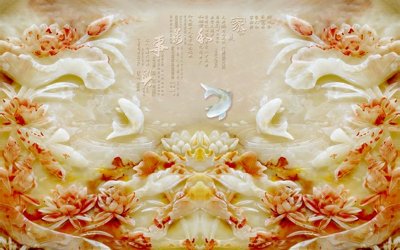 File tranh gốc in trần nhà File tranh in tường giả ngọc GN3779 3D