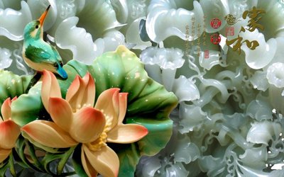 File gốc File tranh in tường giả ngọc GN3808 (in lụa) cao cấp