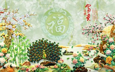 File PSD File tranh in tường giả ngọc GN3893 (gốc) tách lớp chi tiết