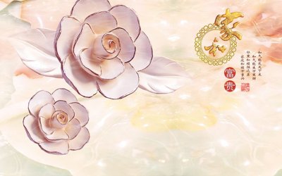 File gốc File tranh in tường giả ngọc GN3960 (in tráng gương) sang trọng