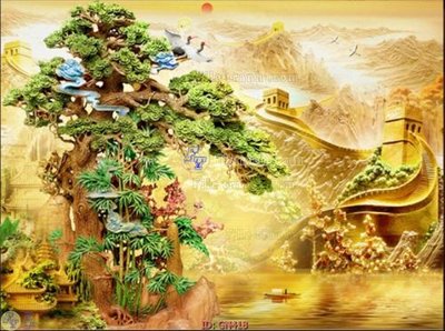 File gốc File tranh giả ngọc GN418 (in lụa) cao cấp