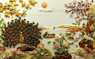File gốc File tranh giả ngọc GN44 (trang trí) phòng làm việc