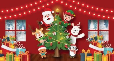 File tranh File phông sân khấu background banner giáng sinh noel 2025 GS1078 (ảnh gốc) in trần nhà