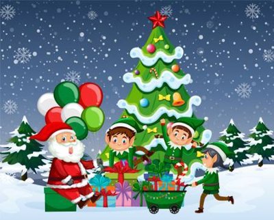 File gốc in mica File phông sân khấu background banner giáng sinh noel 2025 GS1097 chất lượng