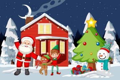 File tranh in trần 3D File phông sân khấu background banner giáng sinh noel 2025 GS1116 (ảnh gốc)