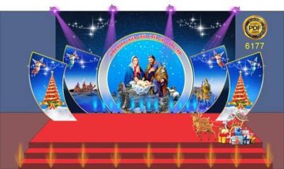 File in mica File phông sân khấu background banner giáng sinh noel 2025 GS1179 (bản gốc) làm vách ngăn