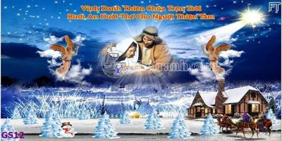 File gốc file baner phông công giáo chúa giáng sinh GS12 (phong cách) tối giản