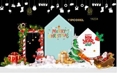 Tải file File phông sân khấu background banner giáng sinh noel 2025 GS1209 (ảnh gốc) in tranh kính