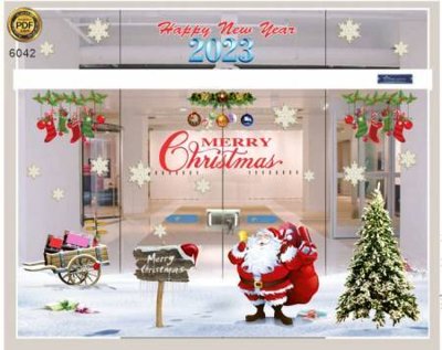 File tranh File in decal giáng sinh noel 2025 GS1227 (gốc) chủ đề thành phố